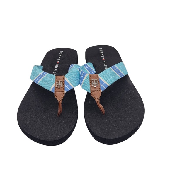 NWOT Tommy Hilfiger Women’s Miami Prep Canvas Flip Flop Size 8 - Picture 3 of 11
